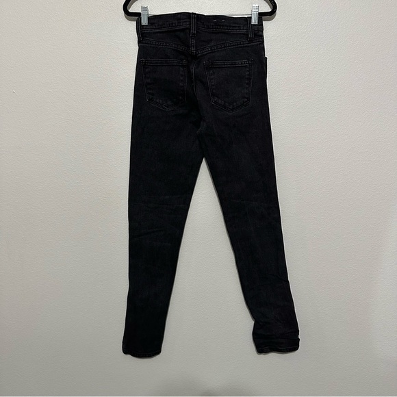 DSTLD women’s mom fit charcoal washed button fly jeans straight fit size 25 x 30 - Picture 4 of 5